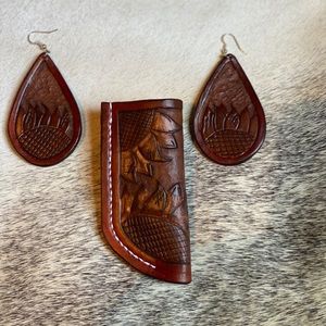 Knife sheath w/ earrings
